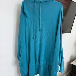 Free People Blue Shrug with Hood